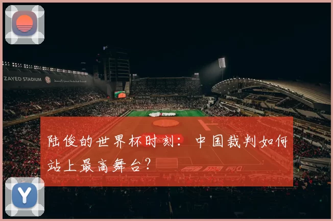 陆俊的世界杯时刻:中国裁判如何站上最高舞台?