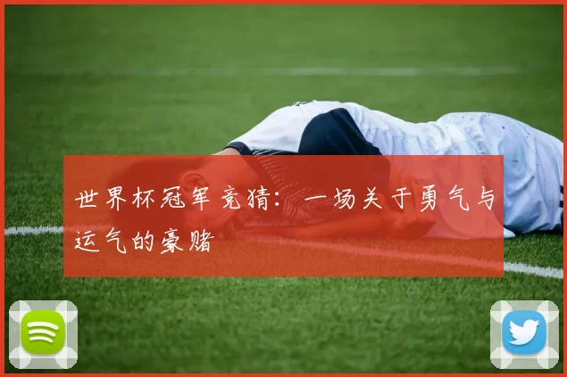 世界杯冠军竞猜:一场关于勇气与运气的豪赌